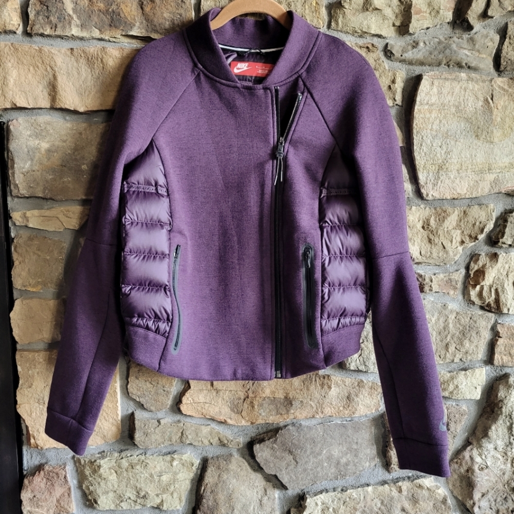 NWOT Nike Tech Fleece Aeroloft Moto Jacket Purple M